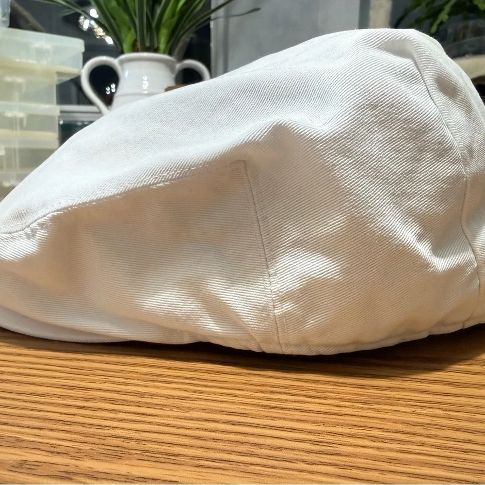 Set of 2 Lids… High Quality 109% Cotton Beige and White Caps